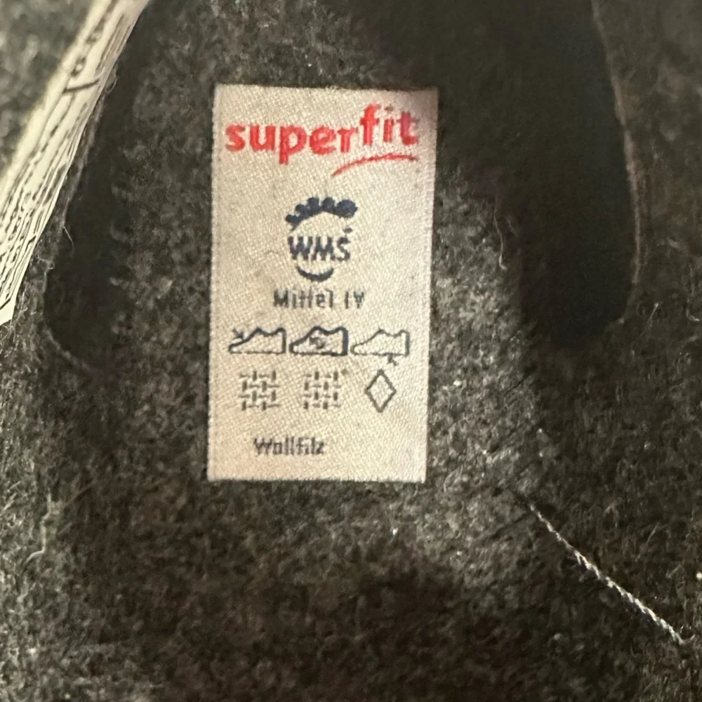 Superfit‎ Happy Fox Dark Grey Felt Slippers Velcro Size EU 19 US 6-12 months
